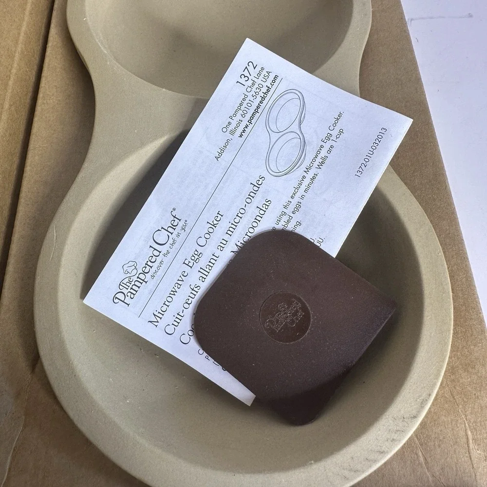 Pampered Chef‎ Stoneware Egg Cooker Bread Bowl Baking Dish with Box 5132 1372